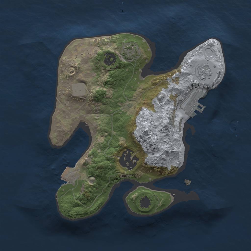 Rust Map: Procedural Map, Size: 2000, Seed: 49815616, 7 Monuments