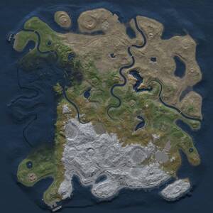 Thumbnail Rust Map: Procedural Map, Size: 4500, Seed: 1855306413, 16 Monuments