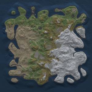 Thumbnail Rust Map: Procedural Map, Size: 4100, Seed: 223465623, 18 Monuments