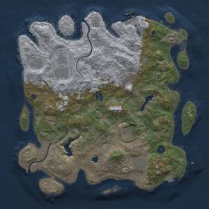 Thumbnail Rust Map: Procedural Map, Size: 4000, Seed: 267989515, 14 Monuments