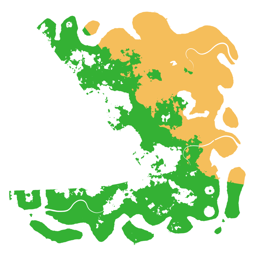 Biome Rust Map: Procedural Map, Size: 4300, Seed: 81309009