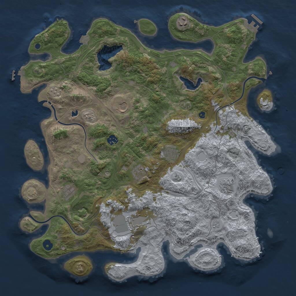 Rust Map: Procedural Map, Size: 4400, Seed: 68433992, 15 Monuments