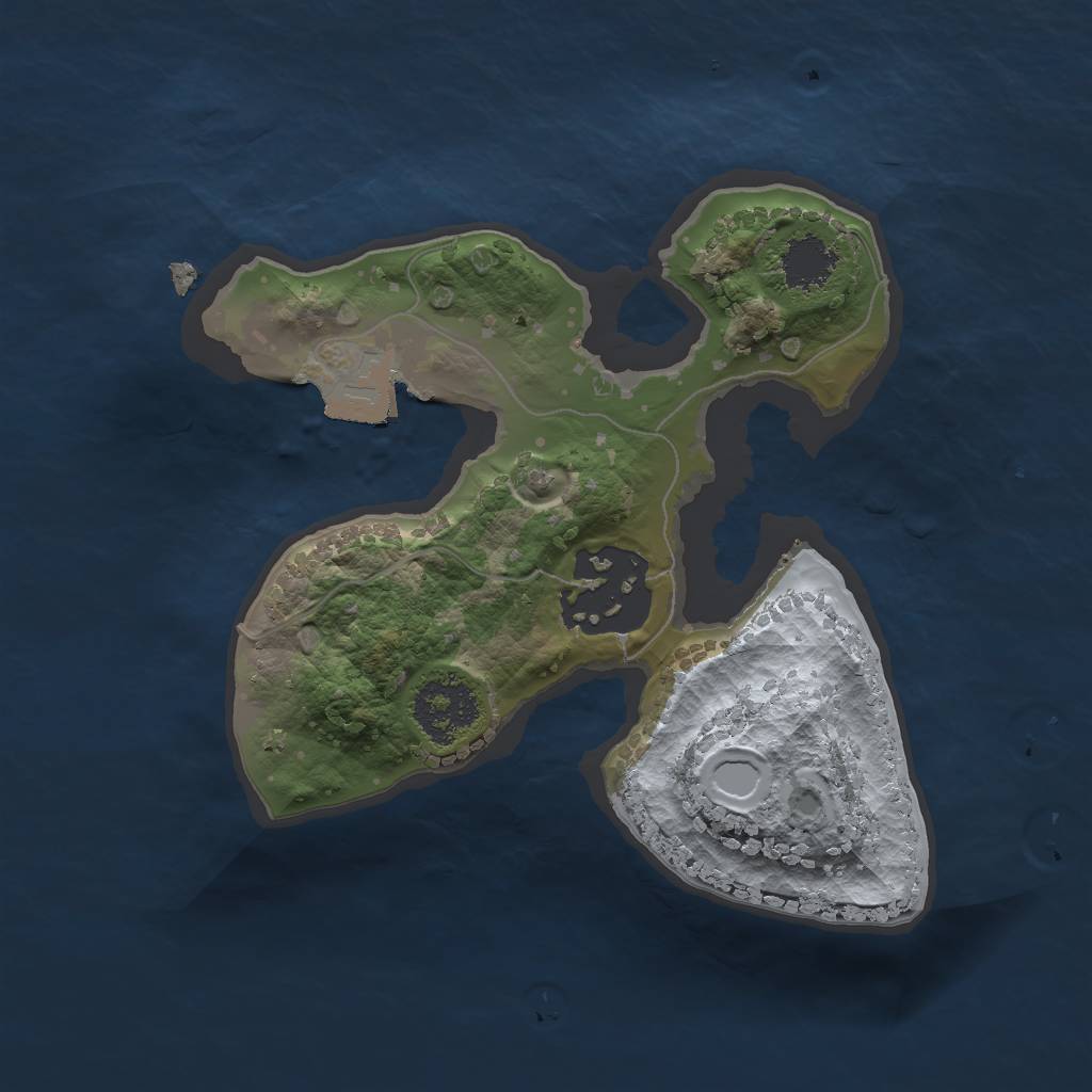 Rust Map: Procedural Map, Size: 1755, Seed: 1713574919, 4 Monuments