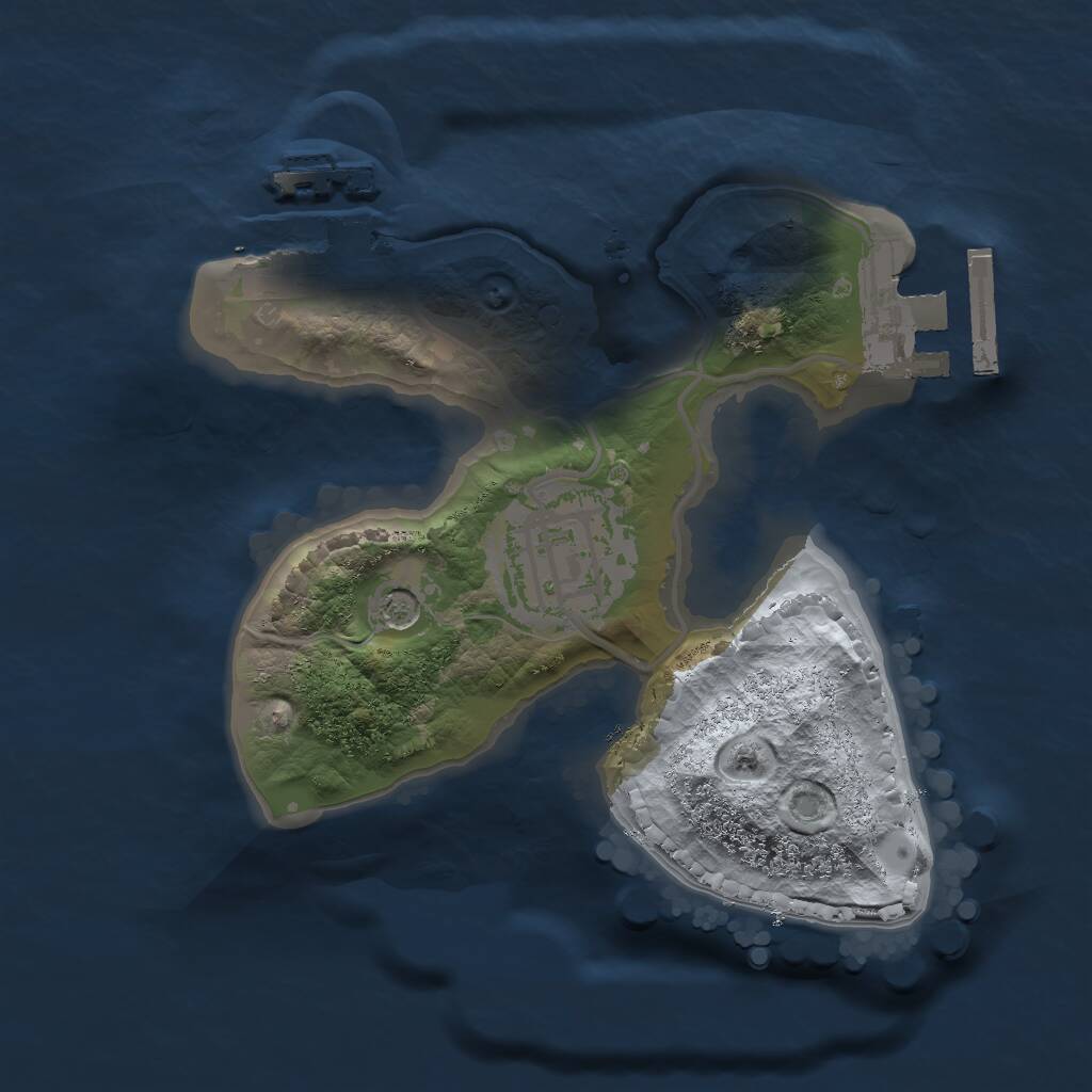 Rust Map: Procedural Map, Size: 1755, Seed: 1713574919, 5 Monuments