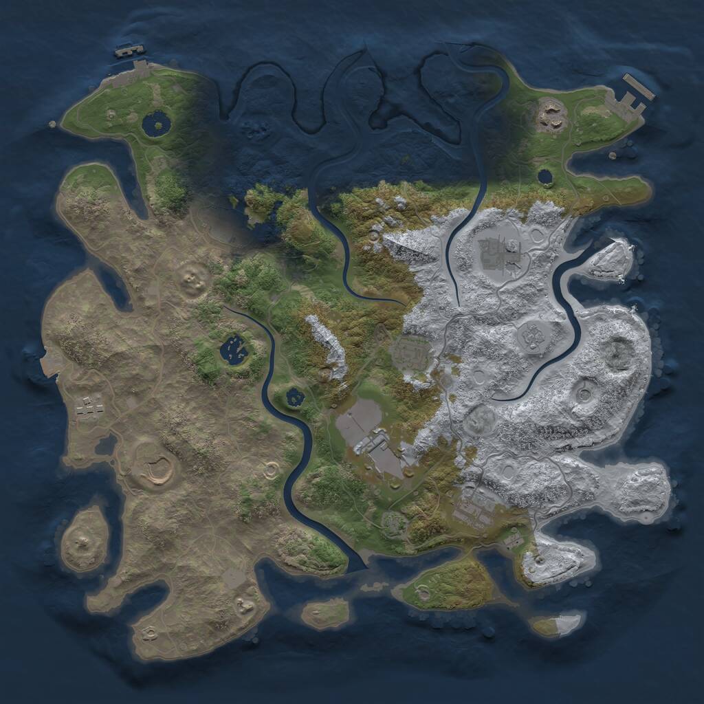 Rust Map: Procedural Map, Size: 3900, Seed: 67796604, 15 Monuments