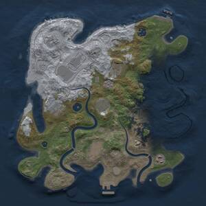 Thumbnail Rust Map: Procedural Map, Size: 3500, Seed: 1946587797, 15 Monuments