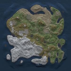 Thumbnail Rust Map: Procedural Map, Size: 3600, Seed: 22810, 16 Monuments