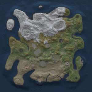 Thumbnail Rust Map: Procedural Map, Size: 3500, Seed: 351852126, 17 Monuments