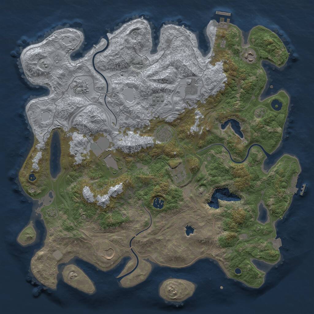 Rust Map: Procedural Map, Size: 4250, Seed: 48922741, 15 Monuments