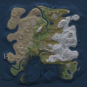 Thumbnail Rust Map: Procedural Map, Size: 3500, Seed: 499675093, 13 Monuments