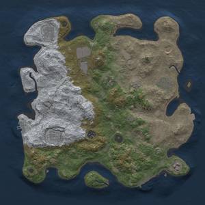 Thumbnail Rust Map: Procedural Map, Size: 3700, Seed: 778912411, 18 Monuments