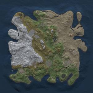 Thumbnail Rust Map: Procedural Map, Size: 3700, Seed: 1812074204, 18 Monuments