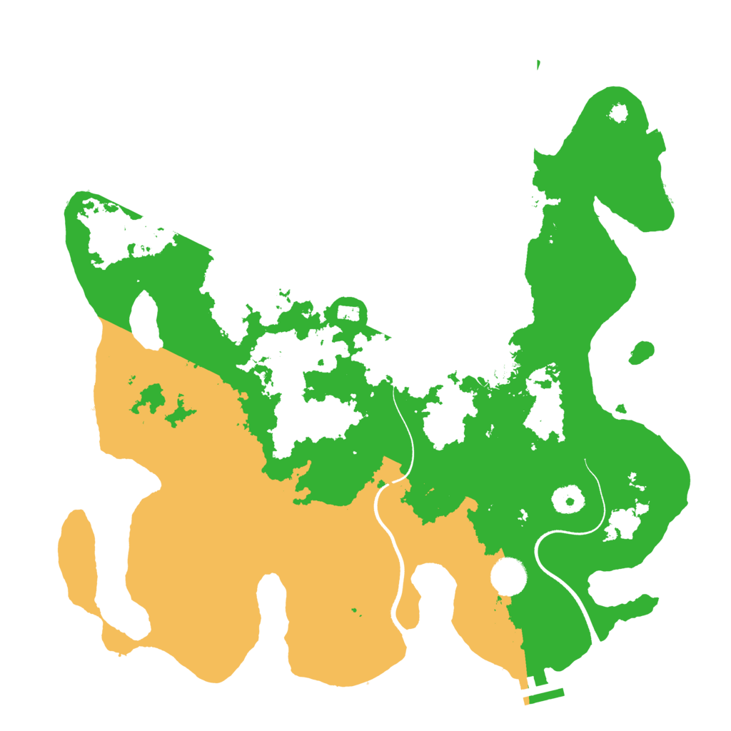 Biome Rust Map: Procedural Map, Size: 3600, Seed: 22549805