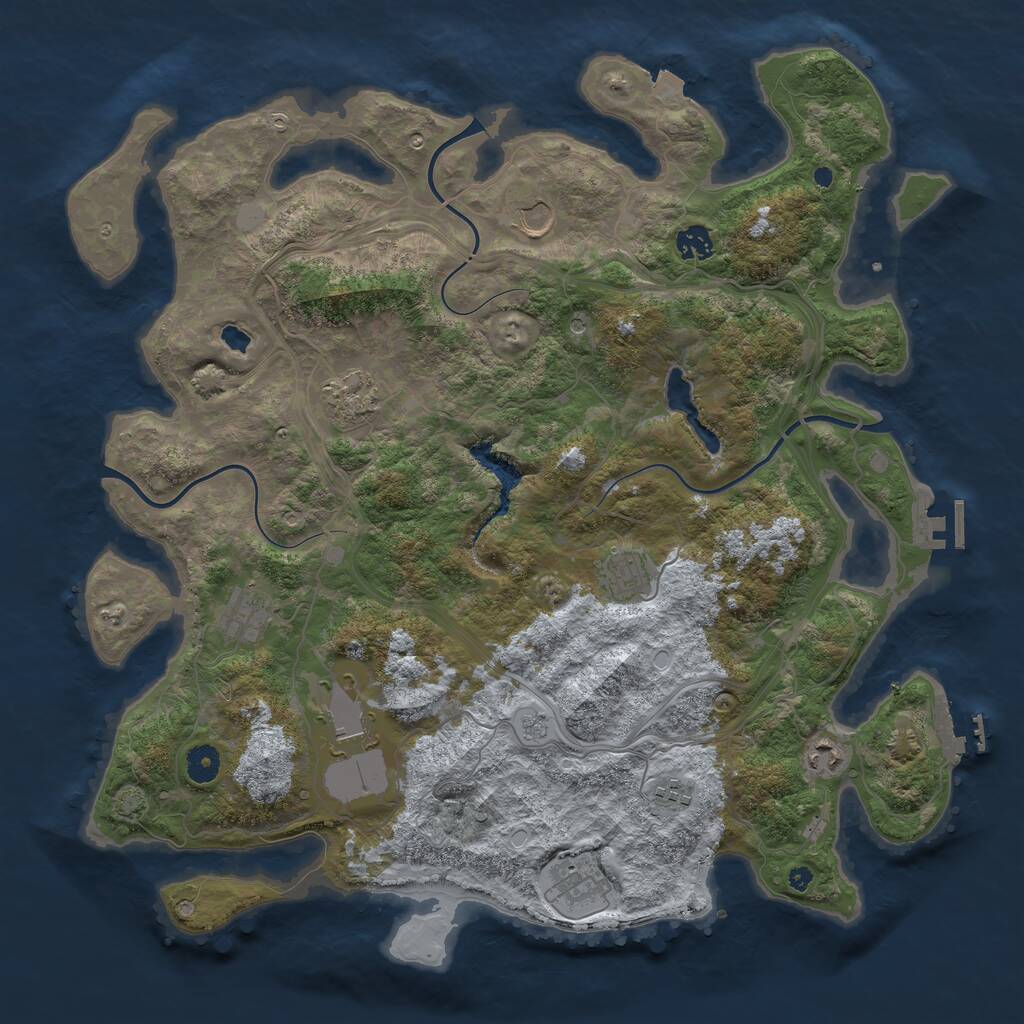 Rust Map: Procedural Map, Size: 4250, Seed: 66831165, 15 Monuments