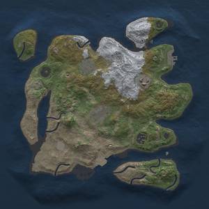 Thumbnail Rust Map: Procedural Map, Size: 3000, Seed: 539745388, 10 Monuments