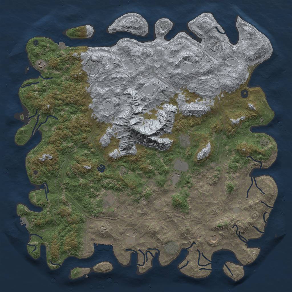 Rust Map: Procedural Map, Size: 5500, Seed: 11717, 19 Monuments