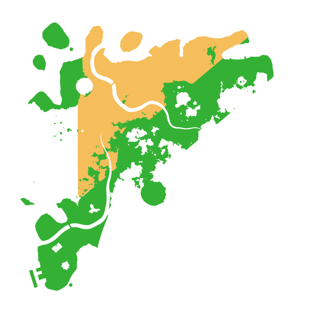 Biome Rust Map: Procedural Map, Size: 3500, Seed: 45223