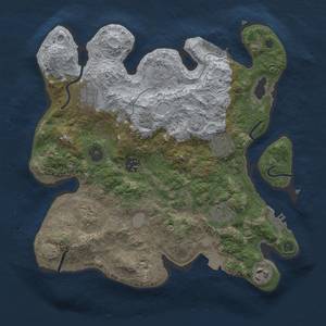 Thumbnail Rust Map: Procedural Map, Size: 3250, Seed: 41961, 14 Monuments