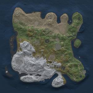 Thumbnail Rust Map: Procedural Map, Size: 3300, Seed: 1440688721, 15 Monuments