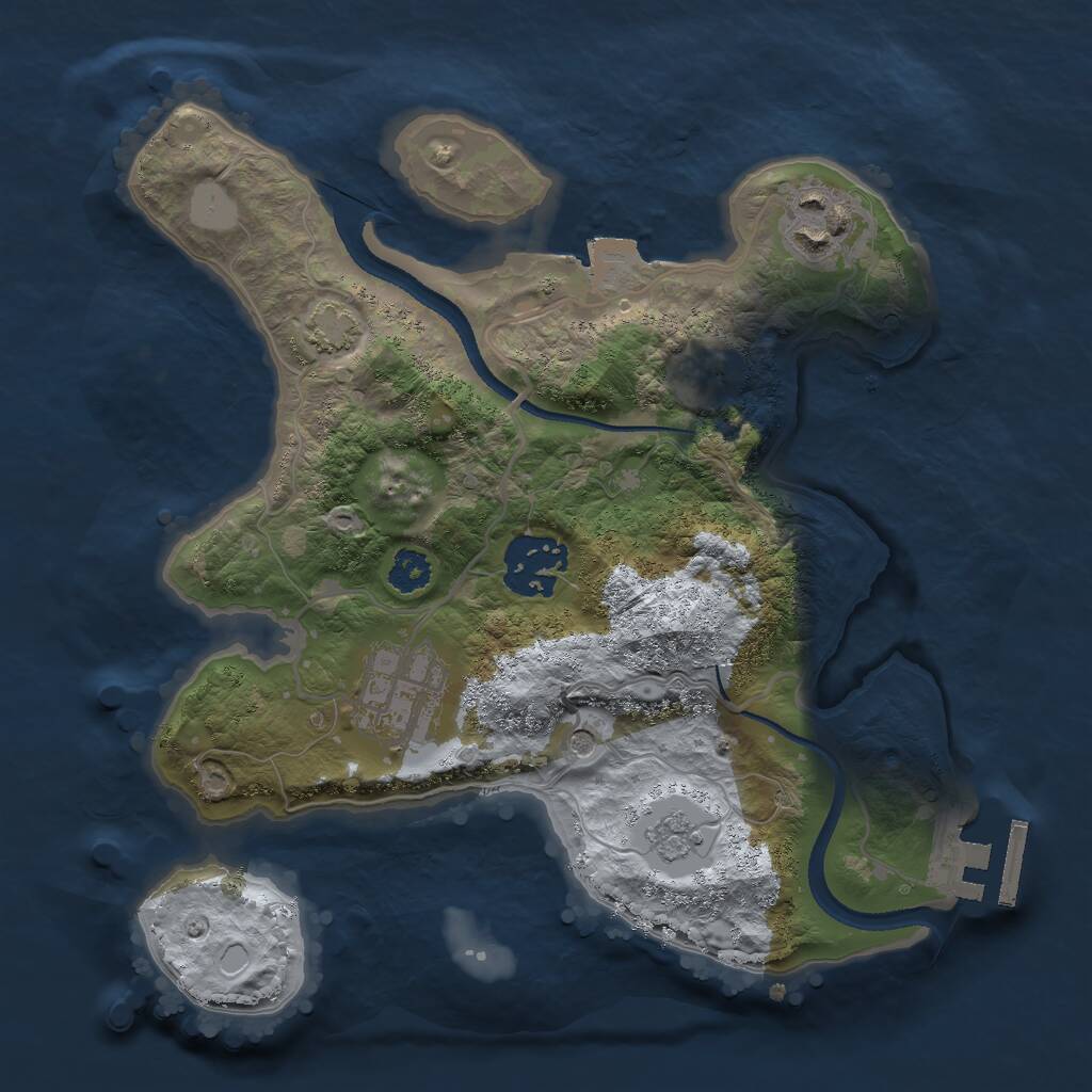 Rust Map: Procedural Map, Size: 2567, Seed: 3245, 8 Monuments