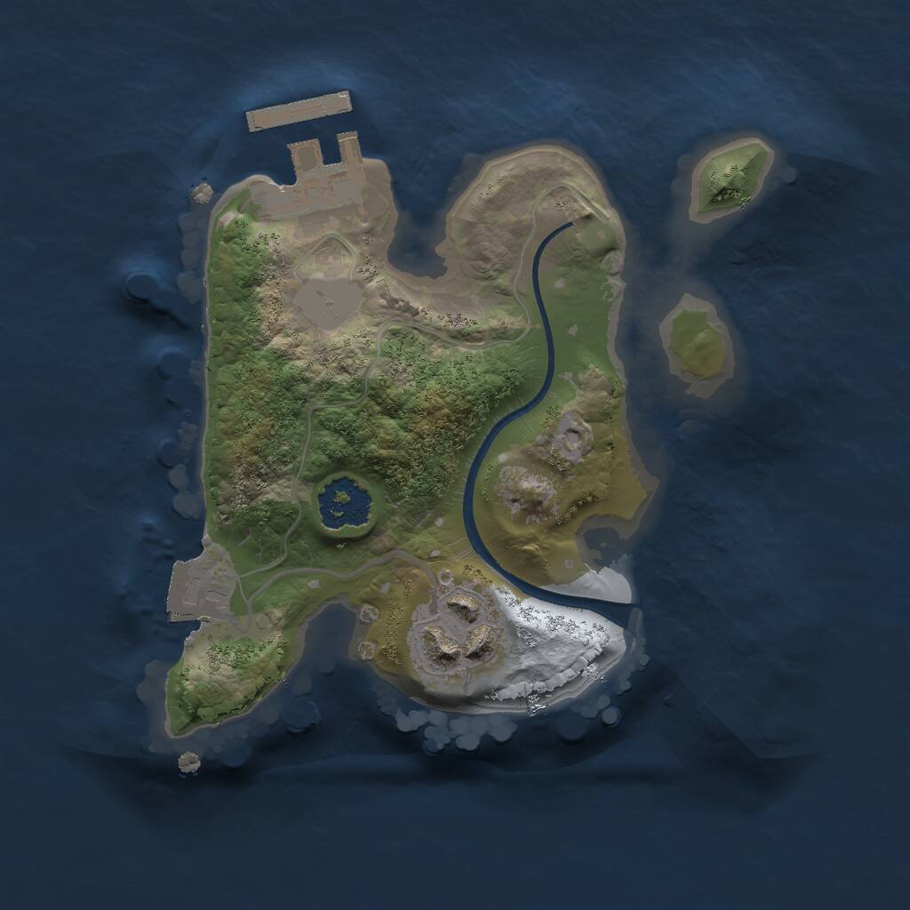 Rust Map: Procedural Map, Size: 1750, Seed: 1253867045, 3 Monuments