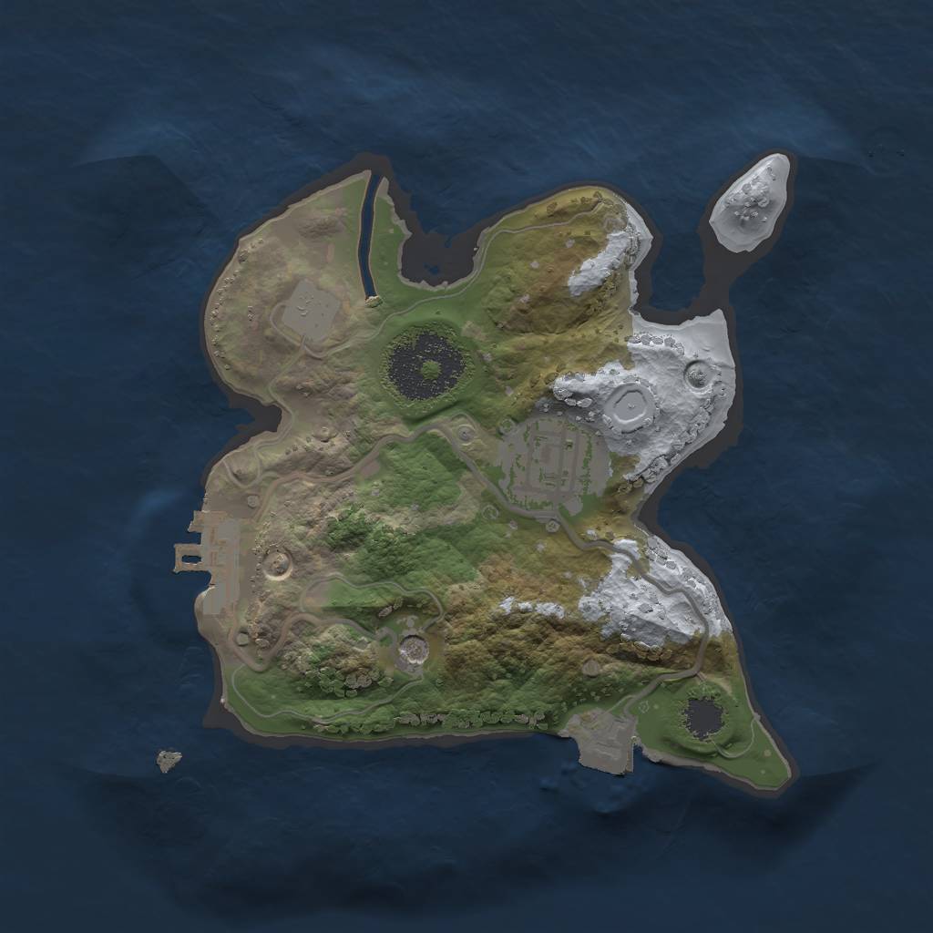 Rust Map: Procedural Map, Size: 2000, Seed: 55971373, 6 Monuments