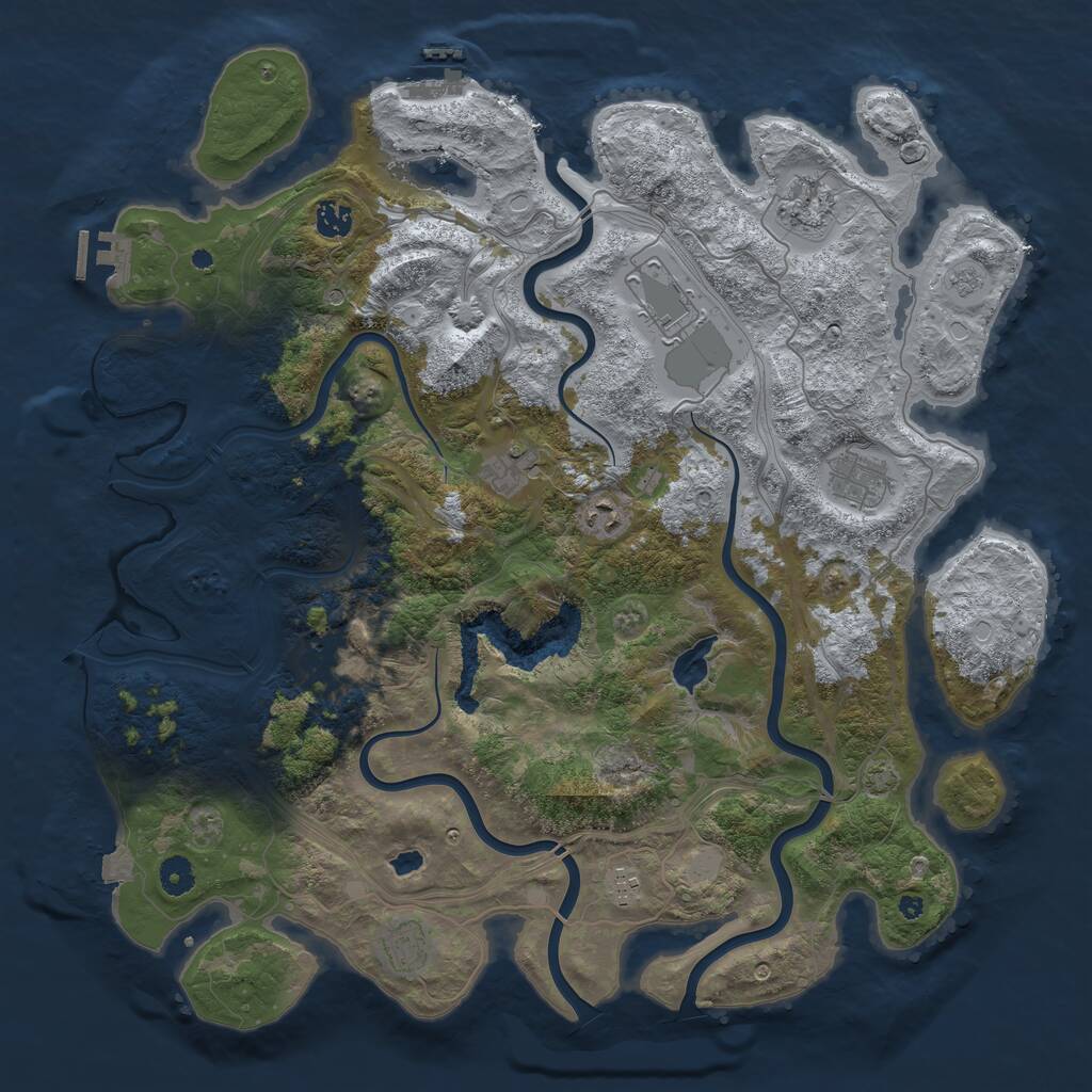 Rust Map: Procedural Map, Size: 4400, Seed: 93924112, 15 Monuments
