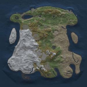 Thumbnail Rust Map: Procedural Map, Size: 3500, Seed: 1273168323, 14 Monuments