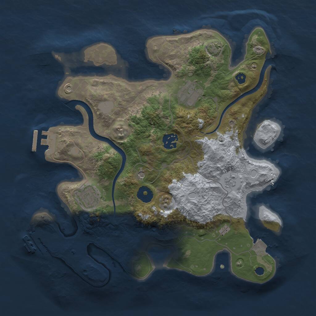 Rust Map: Procedural Map, Size: 3000, Seed: 200906248, 9 Monuments