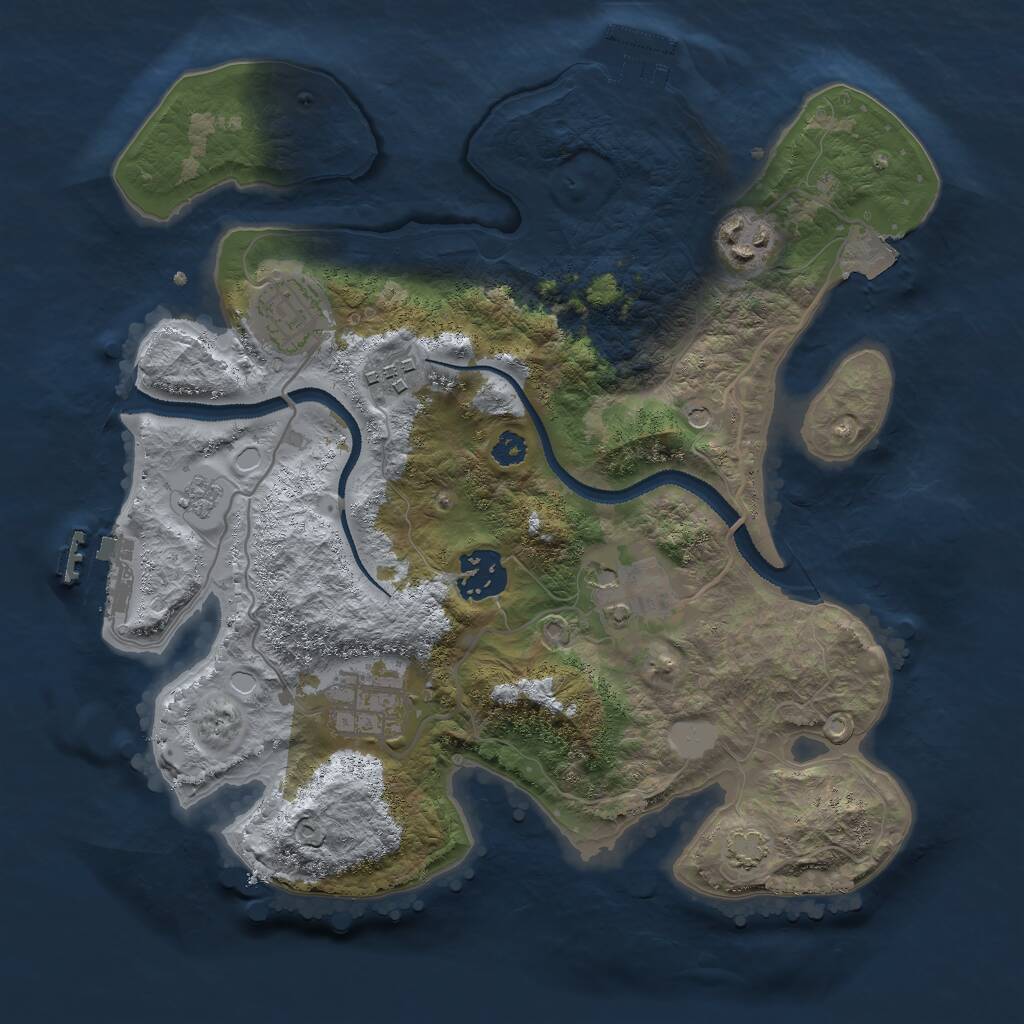 Rust Map: Procedural Map, Size: 3000, Seed: 6534561, 12 Monuments