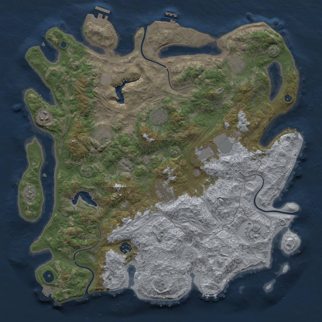 Rust Map: Procedural Map, Size: 4300, Seed: 29102023, 15 Monuments