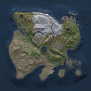 Thumbnail Rust Map: Procedural Map, Size: 2300, Seed: 1097148786, 6 Monuments