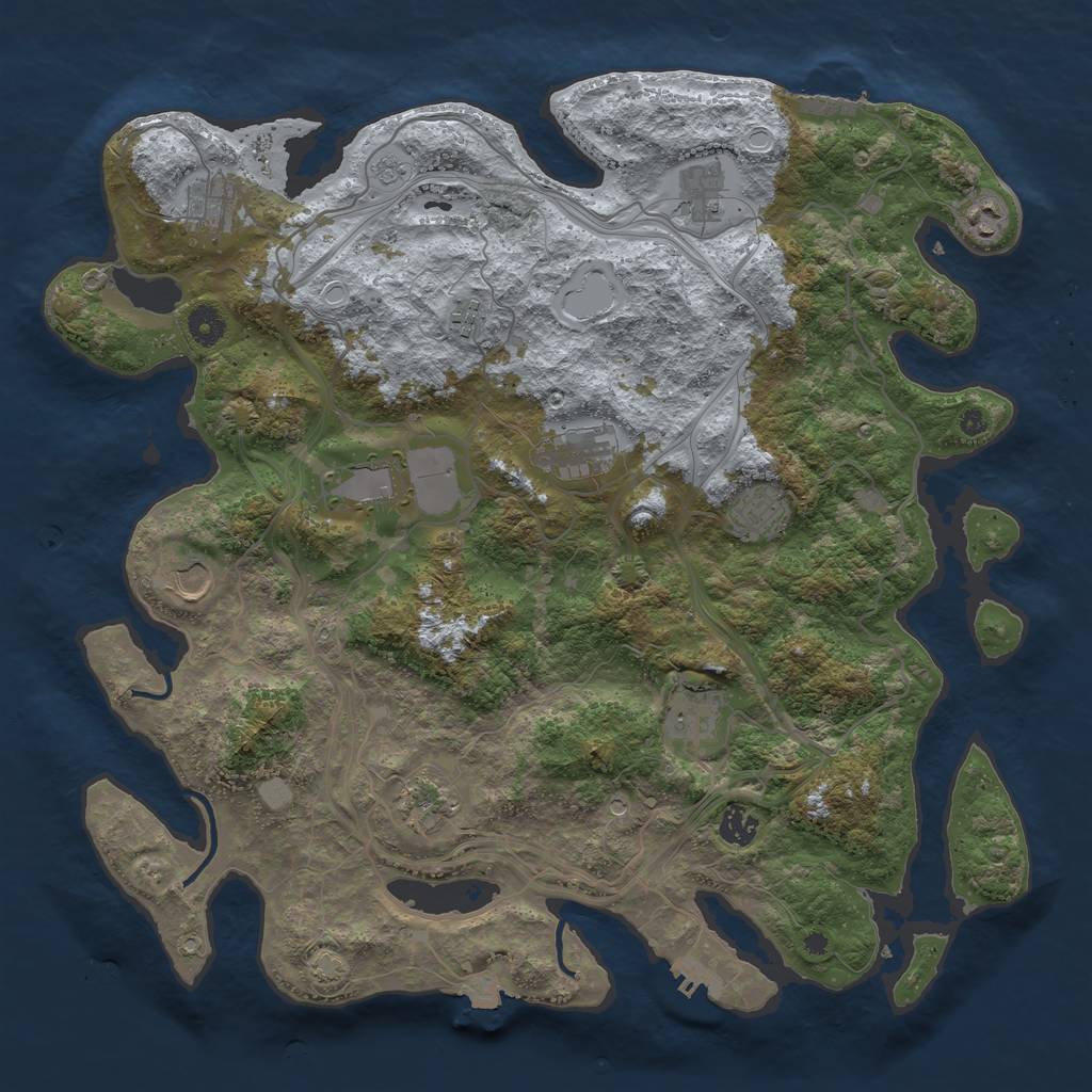 Rust Map: Procedural Map, Size: 4250, Seed: 775, 19 Monuments