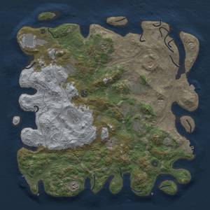 Thumbnail Rust Map: Procedural Map, Size: 4400, Seed: 30591252, 19 Monuments