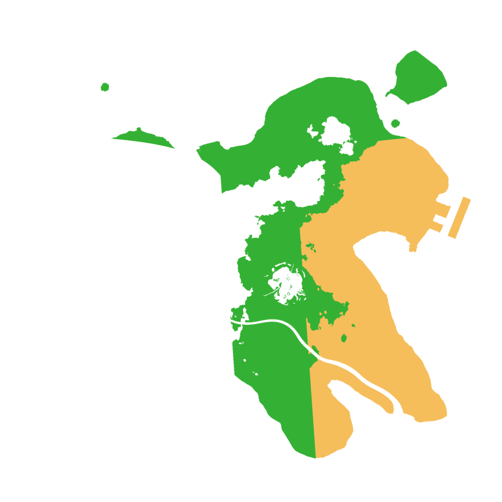Biome Rust Map: Procedural Map, Size: 2400, Seed: 695824915