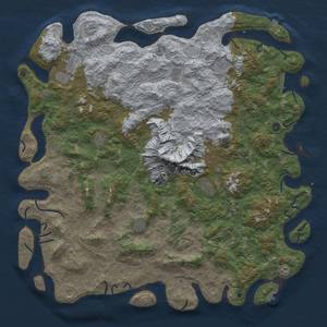 Thumbnail Rust Map: Procedural Map, Size: 6000, Seed: 1343607493, 19 Monuments
