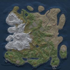 Thumbnail Rust Map: Procedural Map, Size: 3900, Seed: 59330257, 16 Monuments