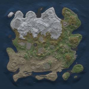 Thumbnail Rust Map: Procedural Map, Size: 3500, Seed: 109216633, 16 Monuments