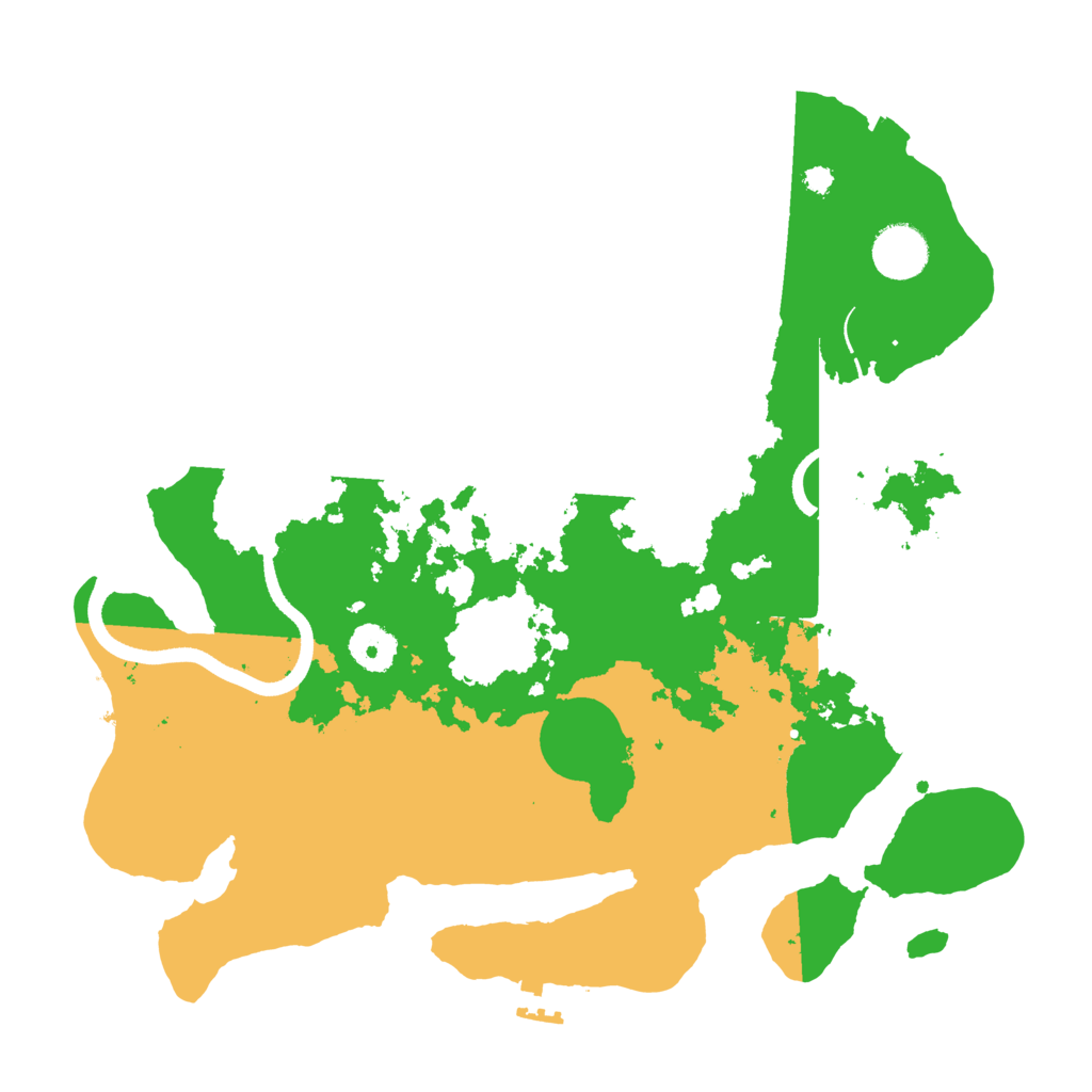 Biome Rust Map: Procedural Map, Size: 3500, Seed: 109216633