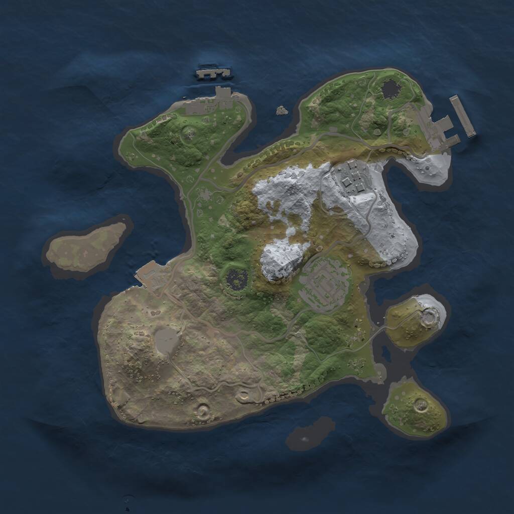 Rust Map: Procedural Map, Size: 2350, Seed: 1337, 5 Monuments