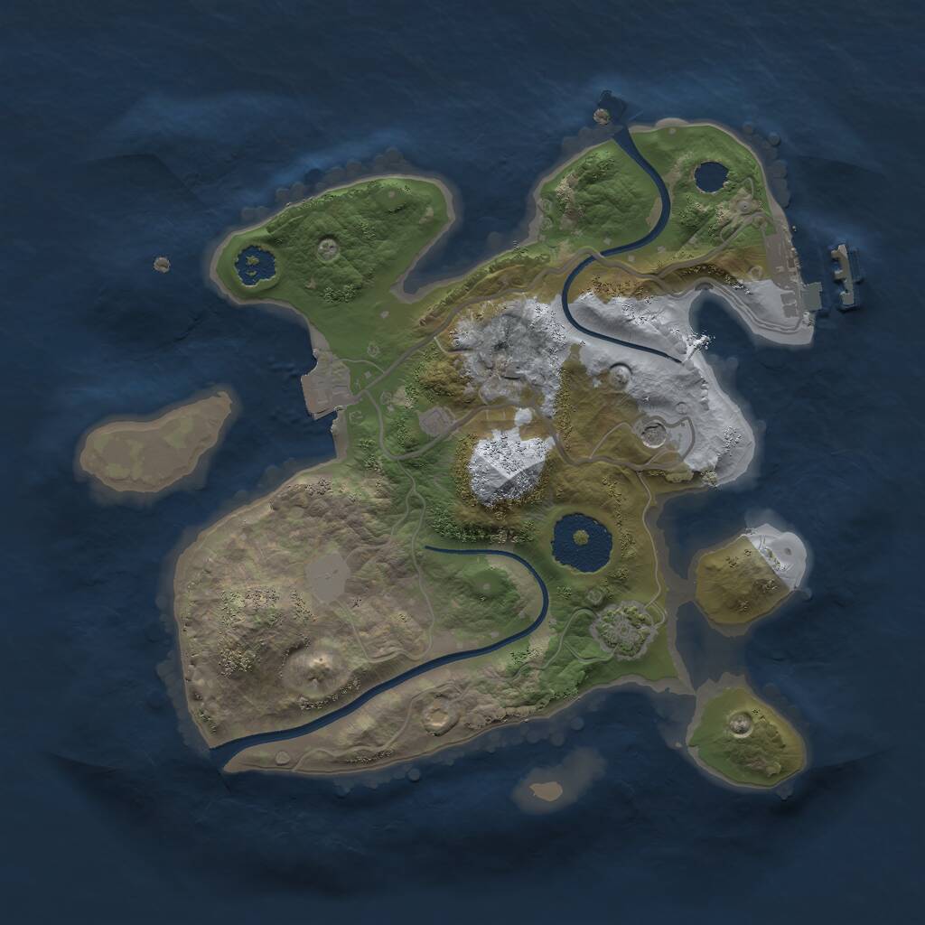 Rust Map: Procedural Map, Size: 2350, Seed: 1337, 4 Monuments