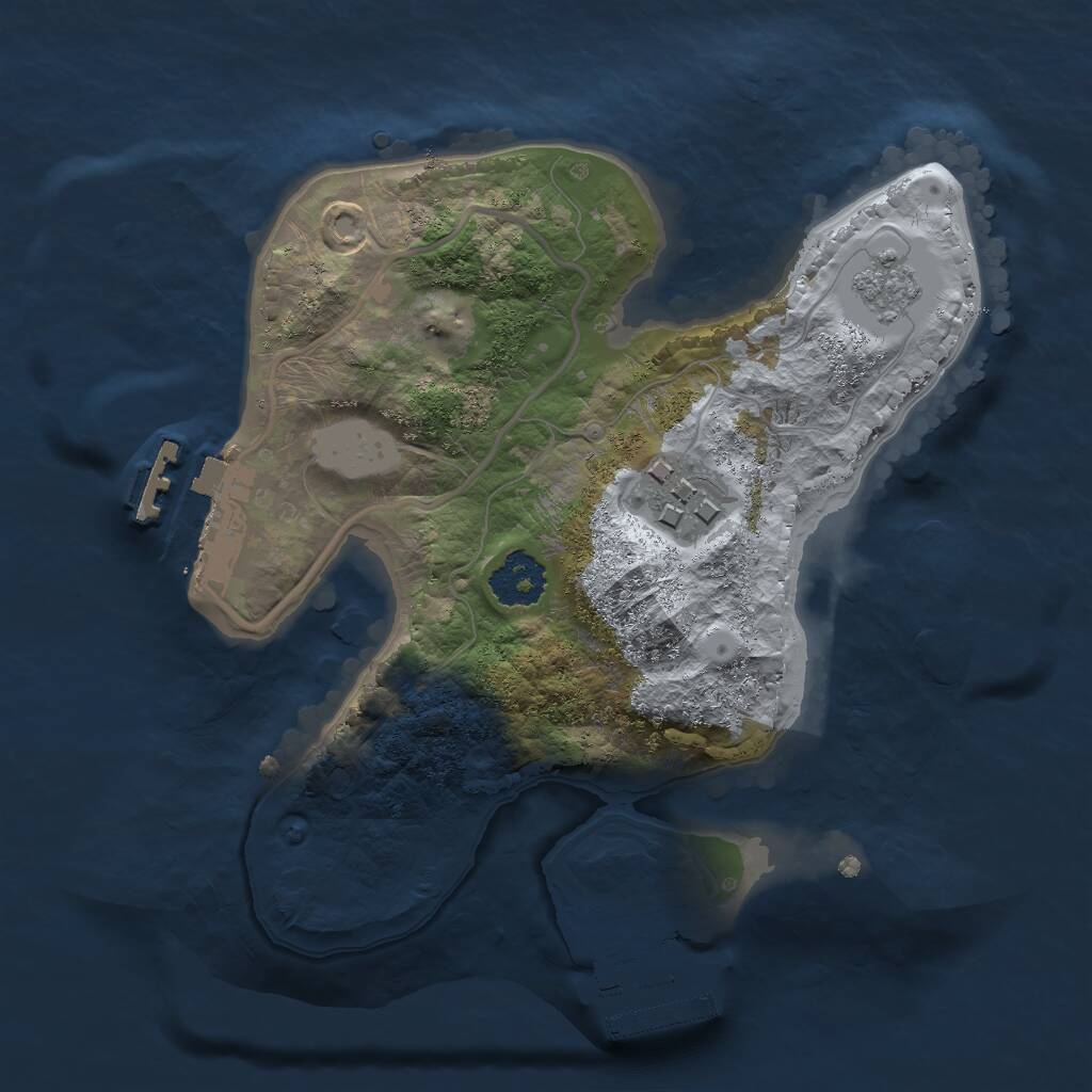 Rust Map: Procedural Map, Size: 2001, Seed: 49815616, 5 Monuments
