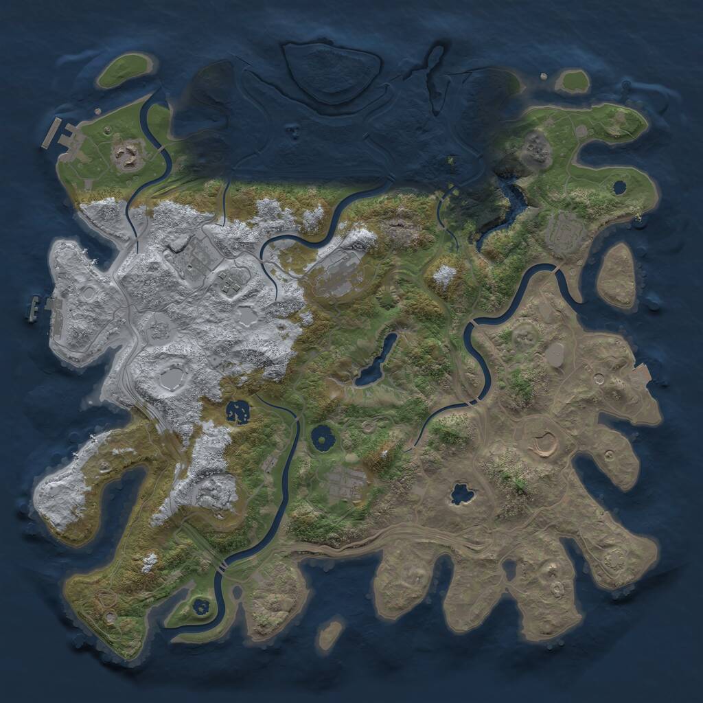 Rust Map: Procedural Map, Size: 4250, Seed: 32489797, 15 Monuments