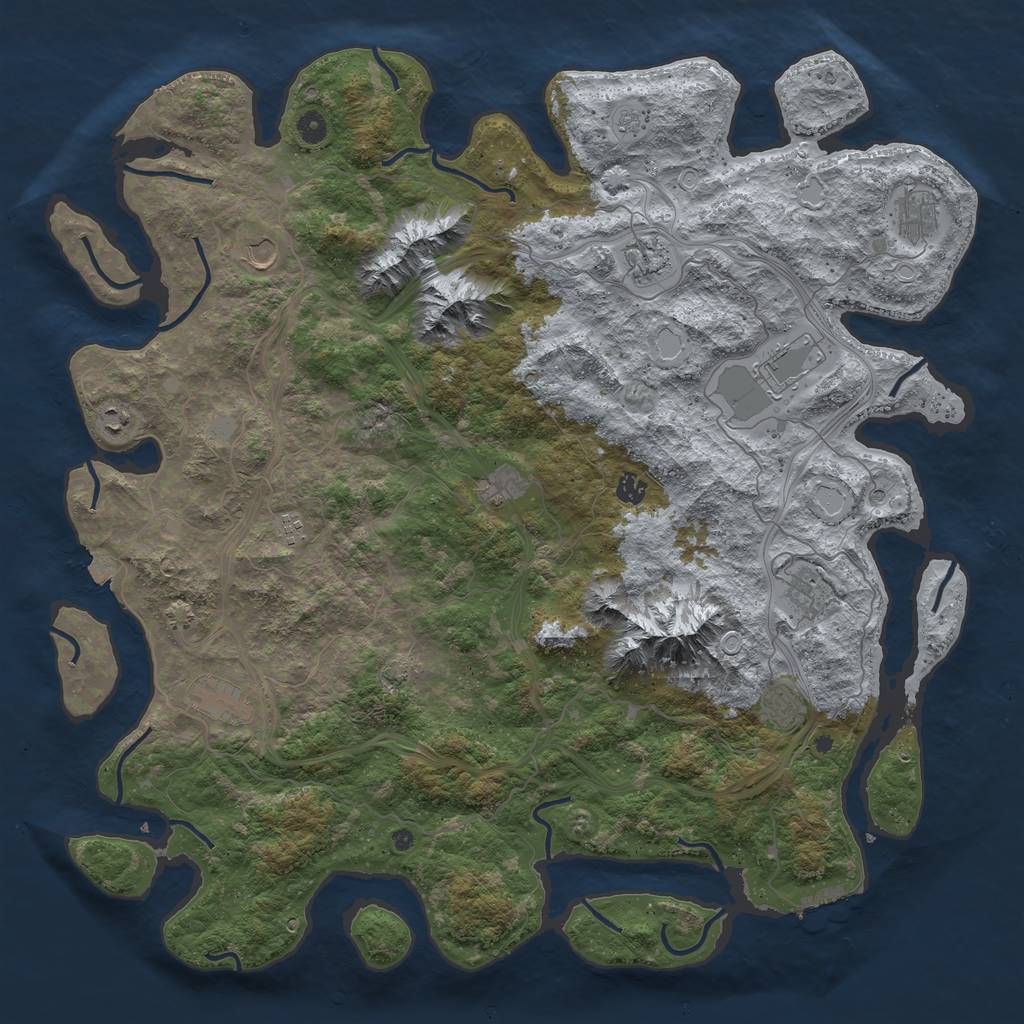 Rust Map: Procedural Map, Size: 5000, Seed: 111574723, 18 Monuments