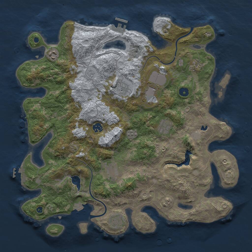 Rust Map: Procedural Map, Size: 4000, Seed: 4796568, 15 Monuments