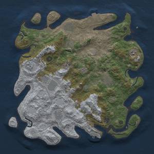 Thumbnail Rust Map: Procedural Map, Size: 4000, Seed: 422957133, 16 Monuments