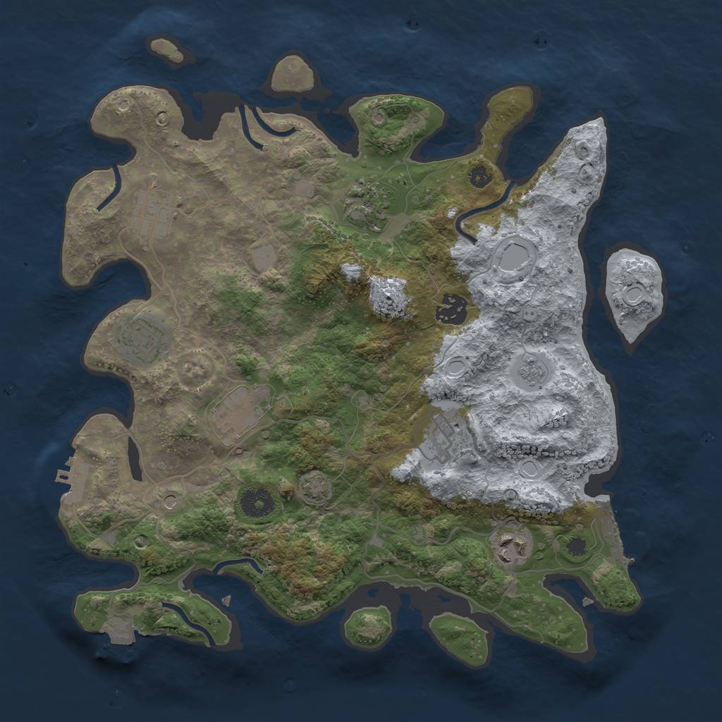 Rust Map: Procedural Map, Size: 3400, Seed: 29133723, 15 Monuments