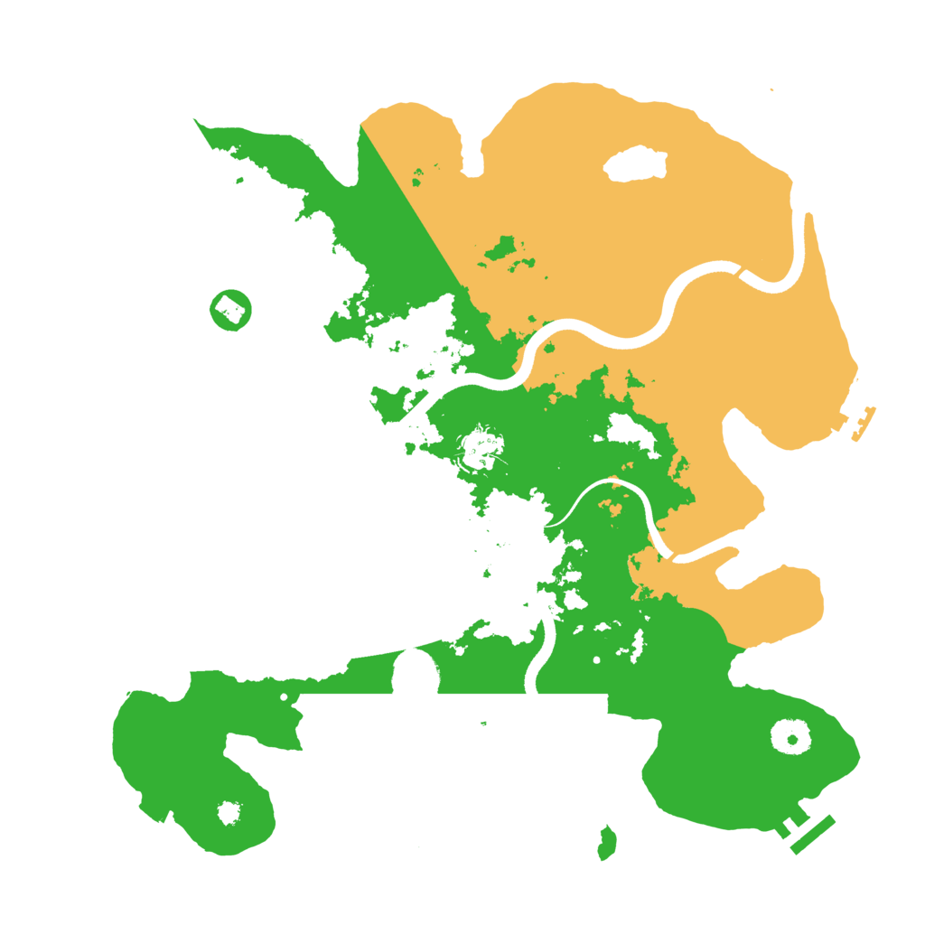 Biome Rust Map: Procedural Map, Size: 3600, Seed: 49708875