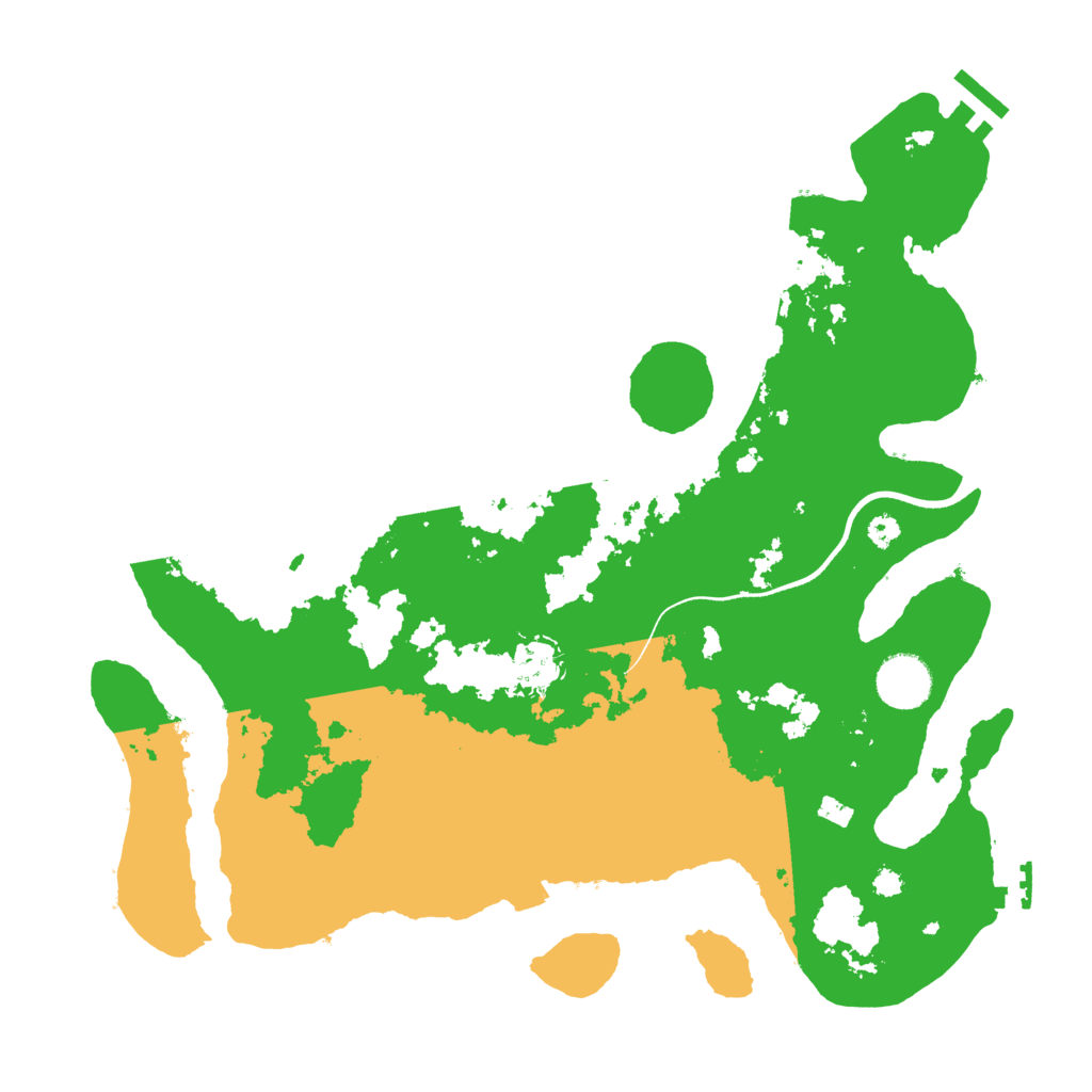Biome Rust Map: Procedural Map, Size: 3500, Seed: 19714113