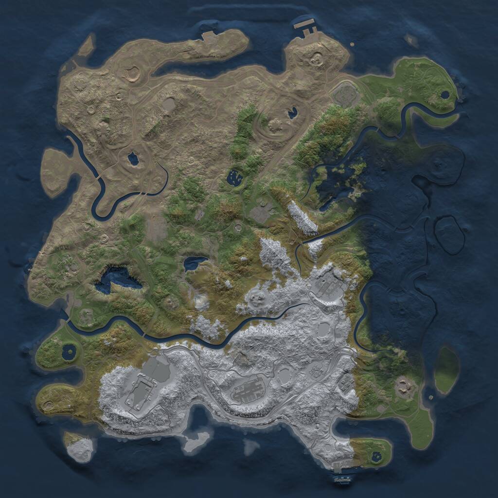 Rust Map: Procedural Map, Size: 4800, Seed: 531372779, 17 Monuments